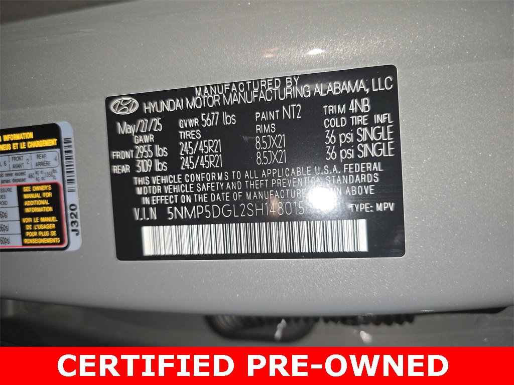 Certified 2025 Hyundai Santa Fe Calligraphy image 38