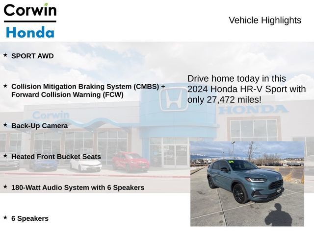 Used 2024 Honda HR-V Sport image 6