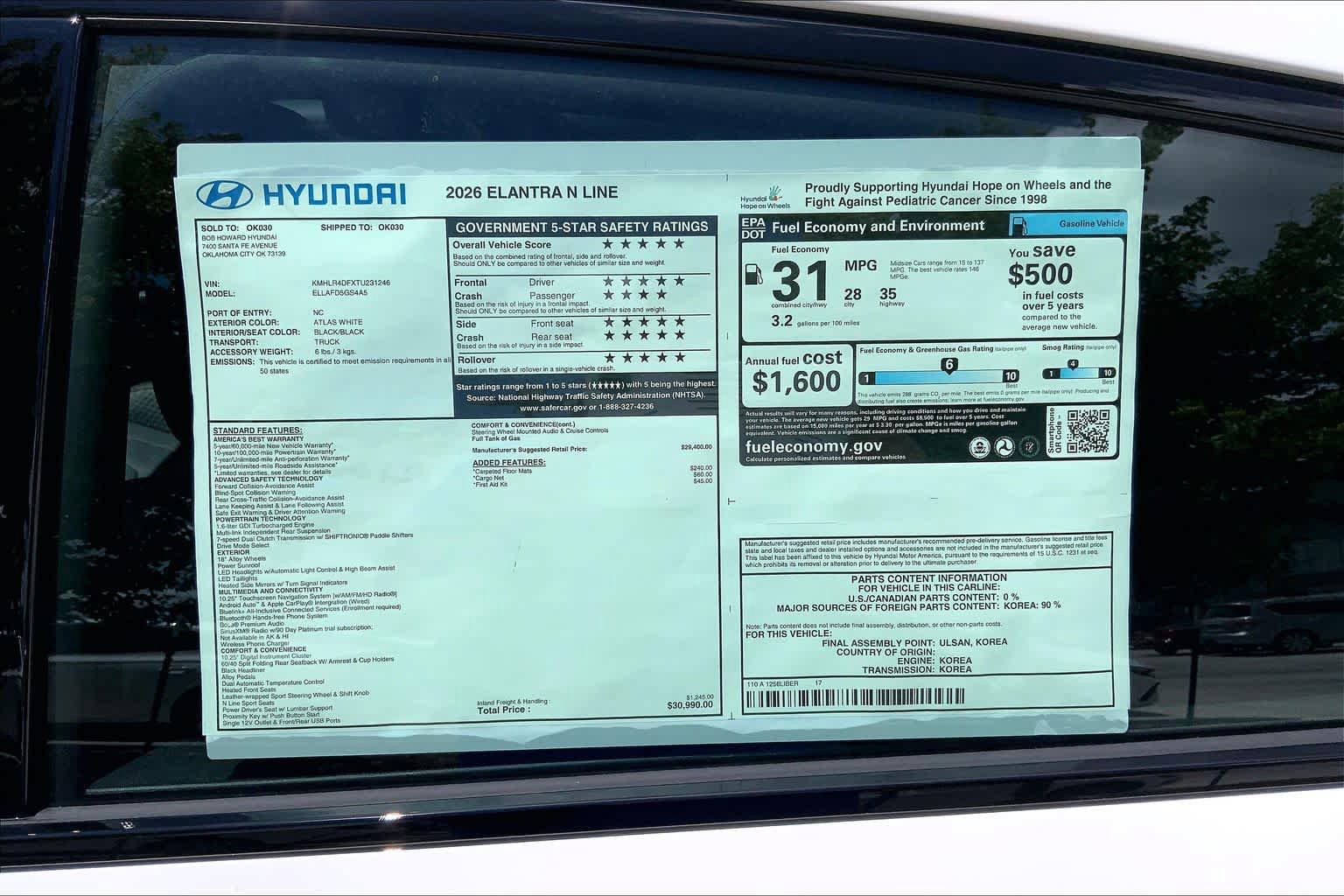 New 2026 Hyundai Elantra N Line FWD image 18