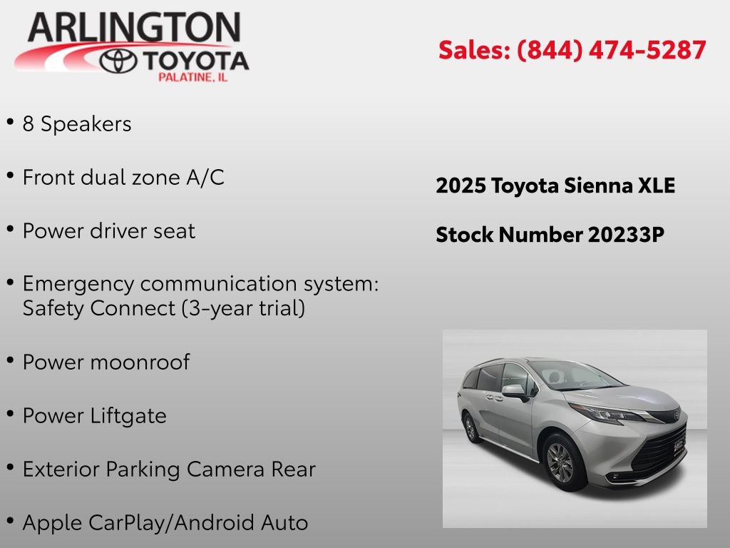 Used 2025 Toyota Sienna XLE FWD image 4