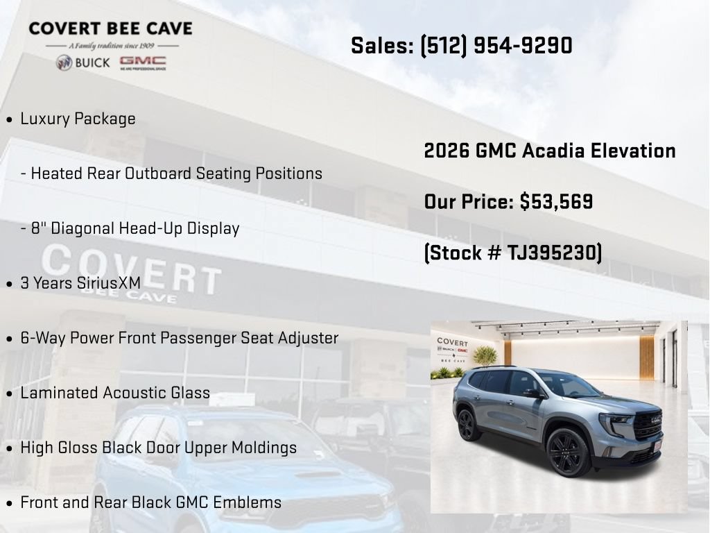 New 2026 GMC Acadia Elevation w/ Black Edition FWD image 19