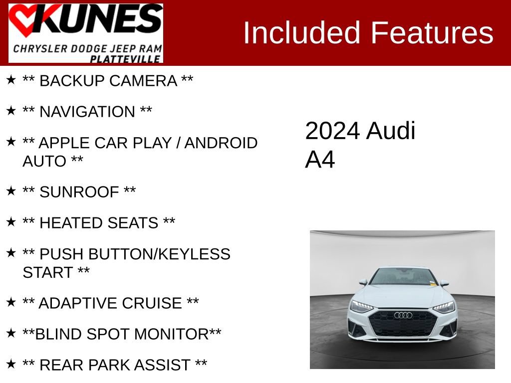 Used 2024 Audi A4 2.0T Premium Plus AWD/4WD image 2