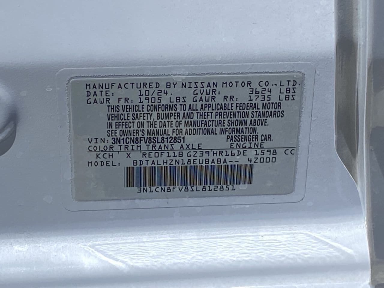 Certified 2025 Nissan Versa SR w/ Trunk Package FWD image 12