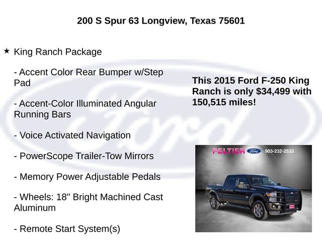 Used 2015 Ford F250 King Ranch w/ FX4 Off-Road Package image 10