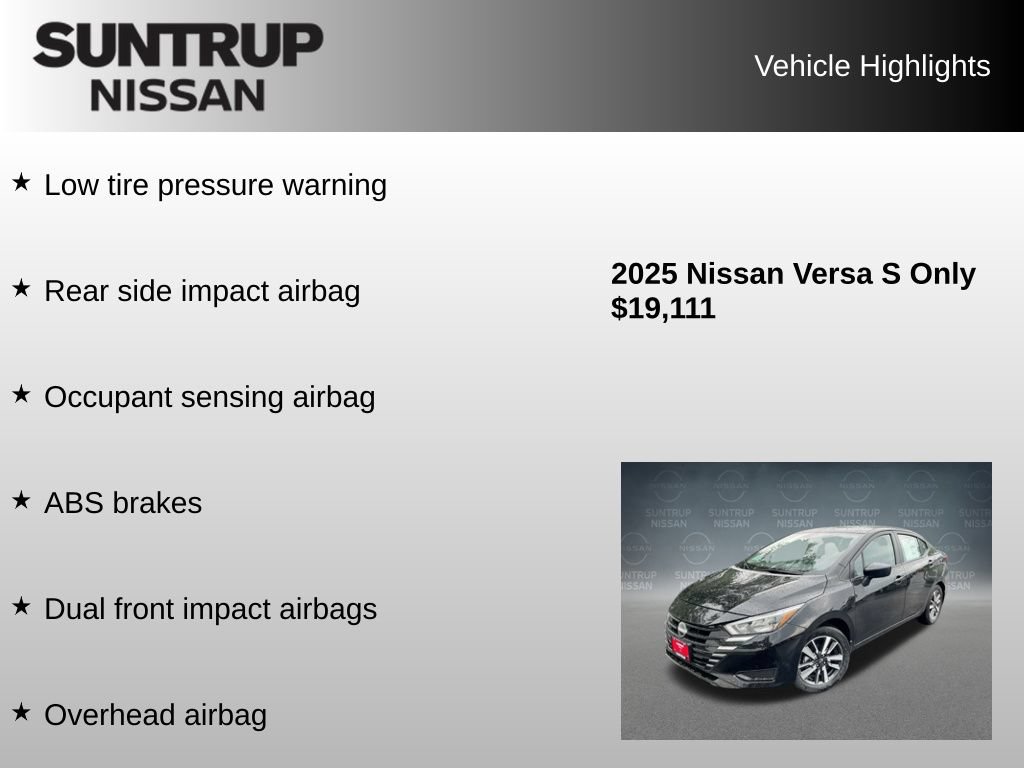 Used 2025 Nissan Versa S w/ S Plus Package FWD image 23