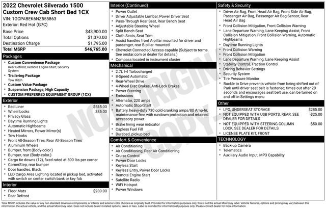 Used 2022 Chevrolet Silverado 1500 Custom RWD image 12