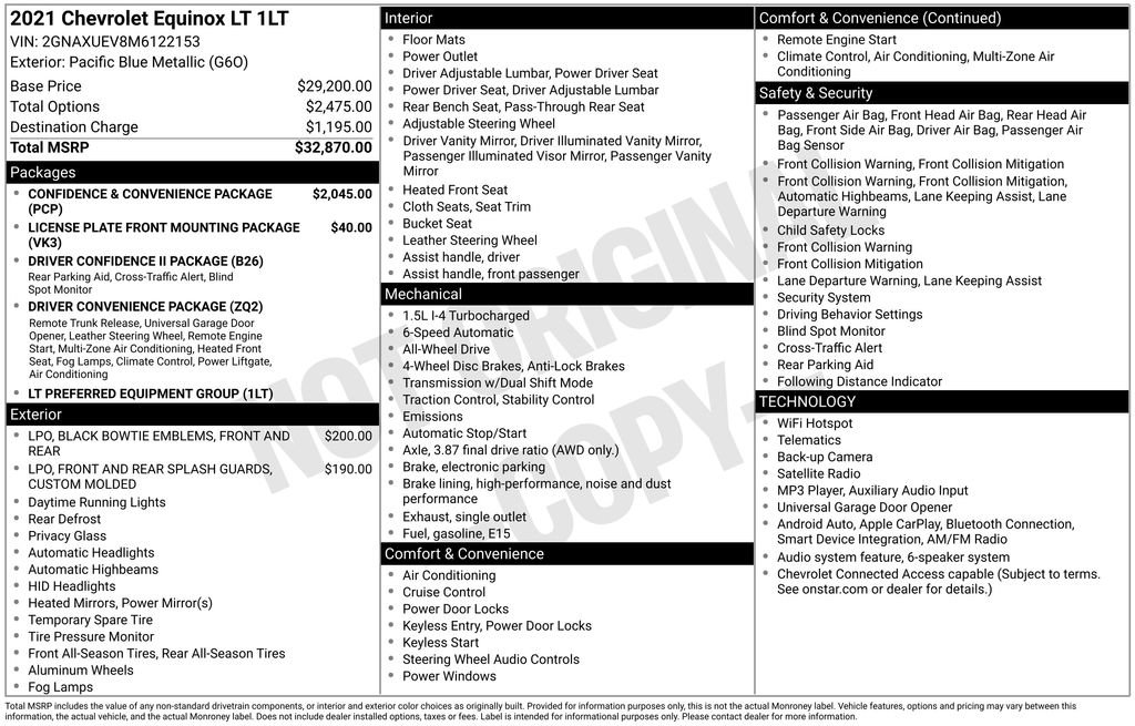 Used 2021 Chevrolet Equinox LT AWD/4WD image 5
