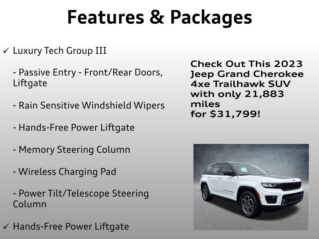 Used 2023 Jeep Grand Cherokee Trailhawk w/ Advanced Protech Group II image 16