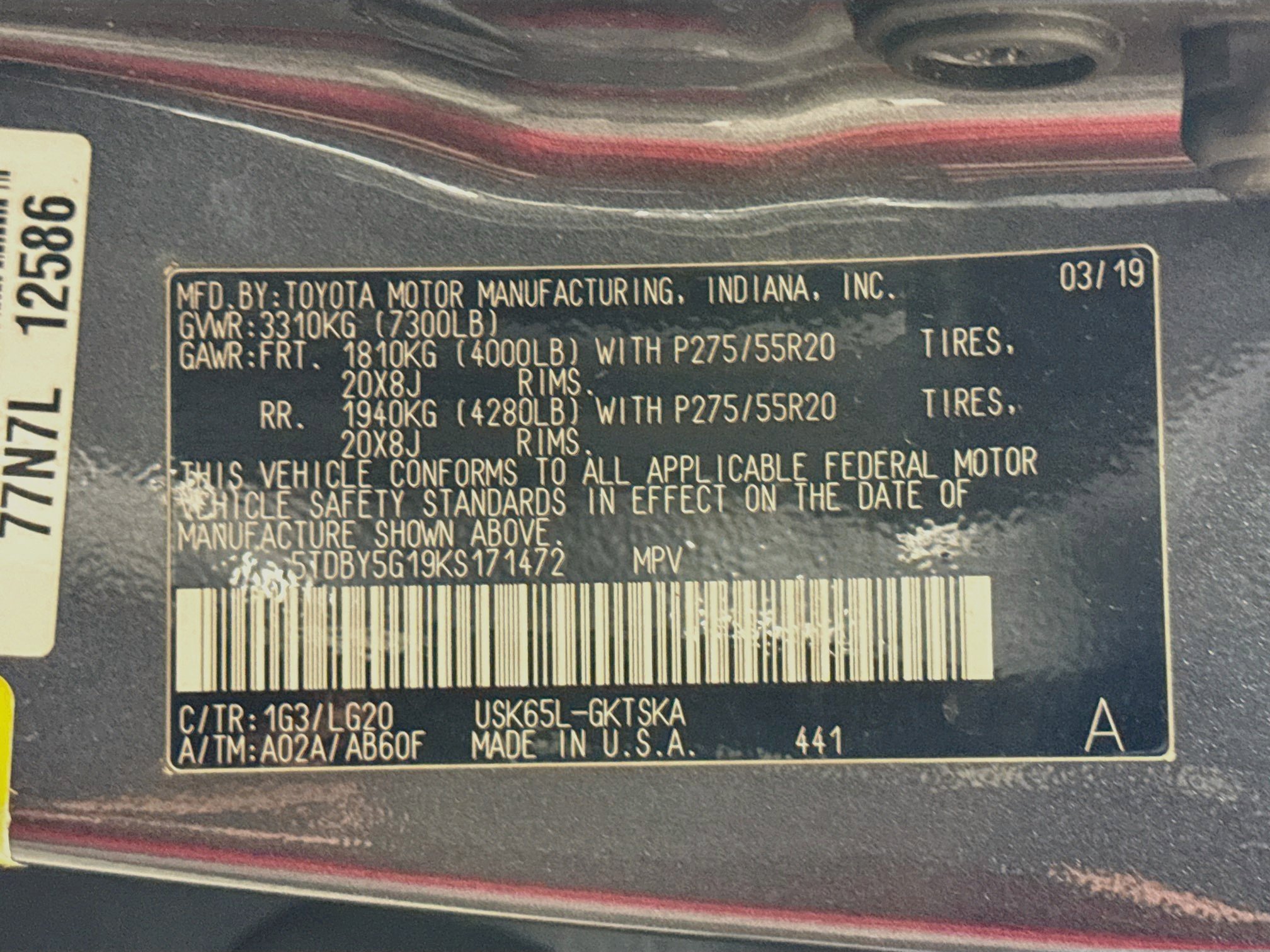 Certified 2019 Toyota Sequoia TRD Sport AWD/4WD image 34
