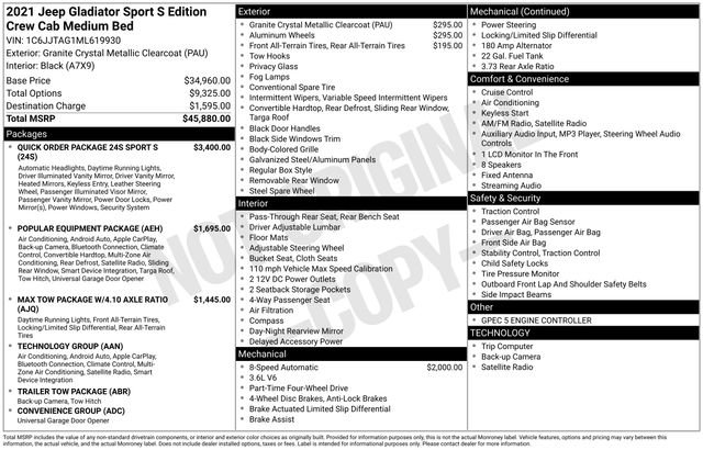 Used 2021 Jeep Gladiator Sport image 4