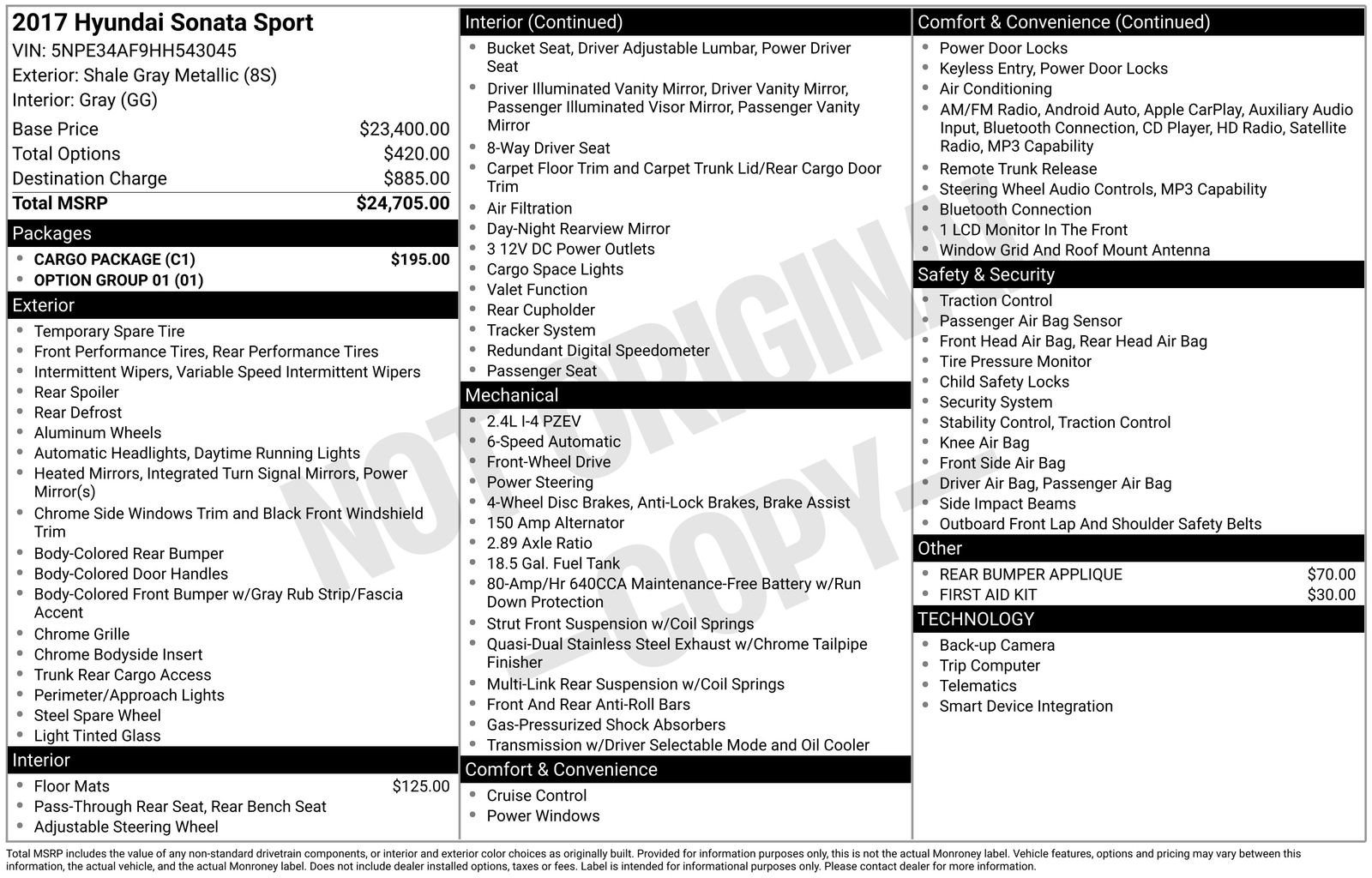 Used 2017 Hyundai Sonata Sport w/ Cargo Package image 21