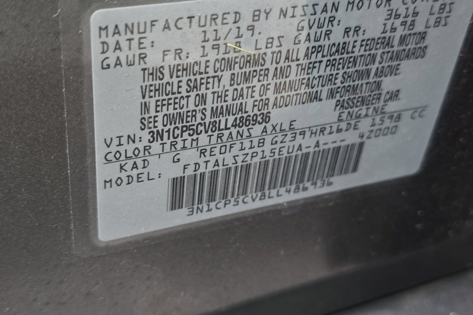 Used 2020 Nissan Kicks SV w/ Exterior Package FWD image 29