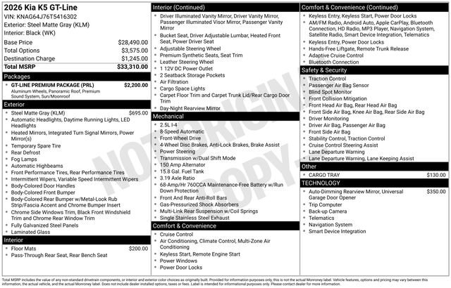New 2026 Kia K5 GT-Line w/ GT-Line Premium Package FWD image 23