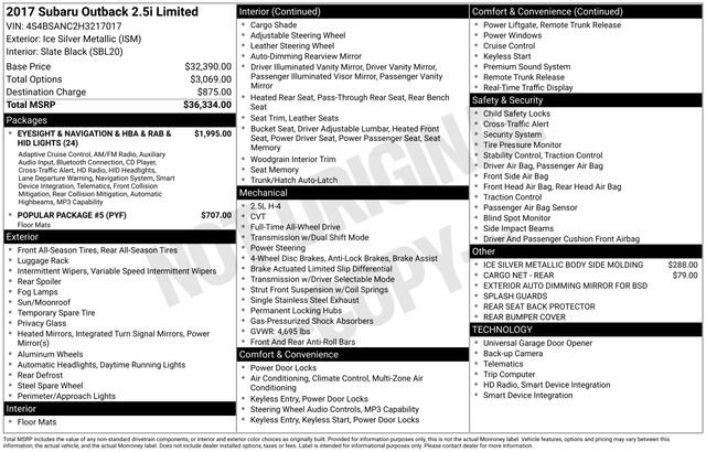 Used 2017 Subaru Outback 2.5i Limited image 26