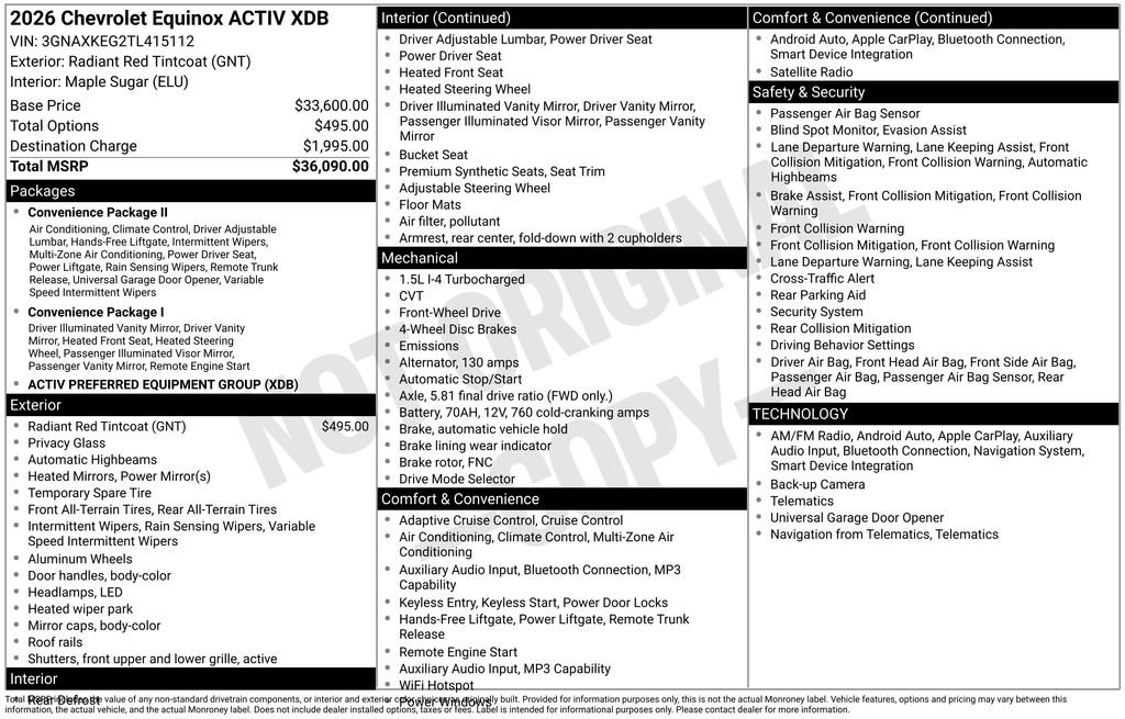New 2026 Chevrolet Equinox ACTIV FWD image 5