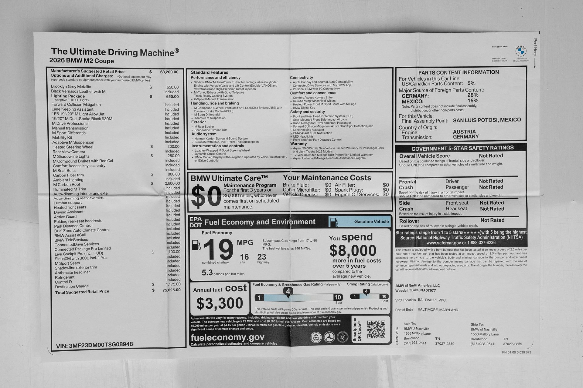 Used 2026 BMW M2 w/ Lighting Package RWD image 80