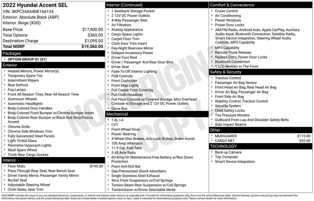 Used 2022 Hyundai Accent SEL FWD image 5
