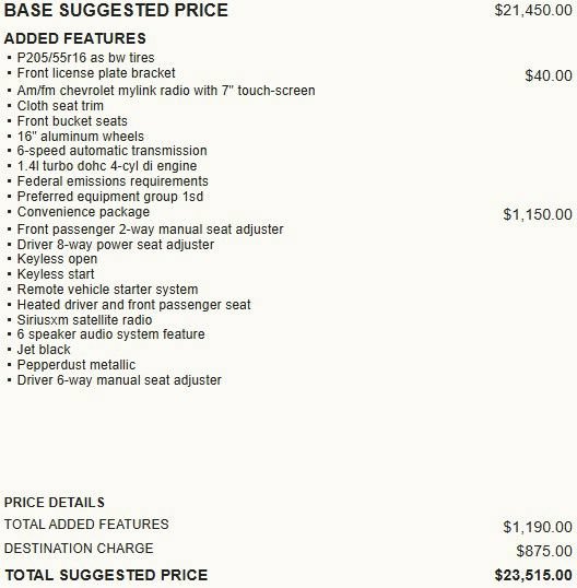 Certified 2017 Chevrolet Cruze LT w/ Convenience Package FWD image 2
