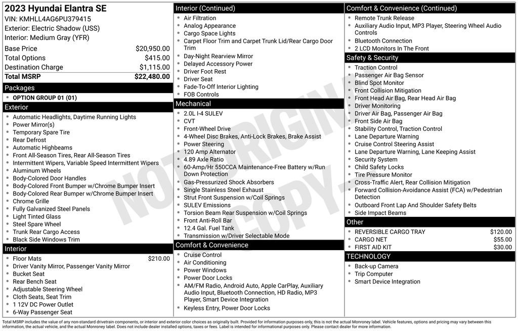Used 2023 Hyundai Elantra SE image 6