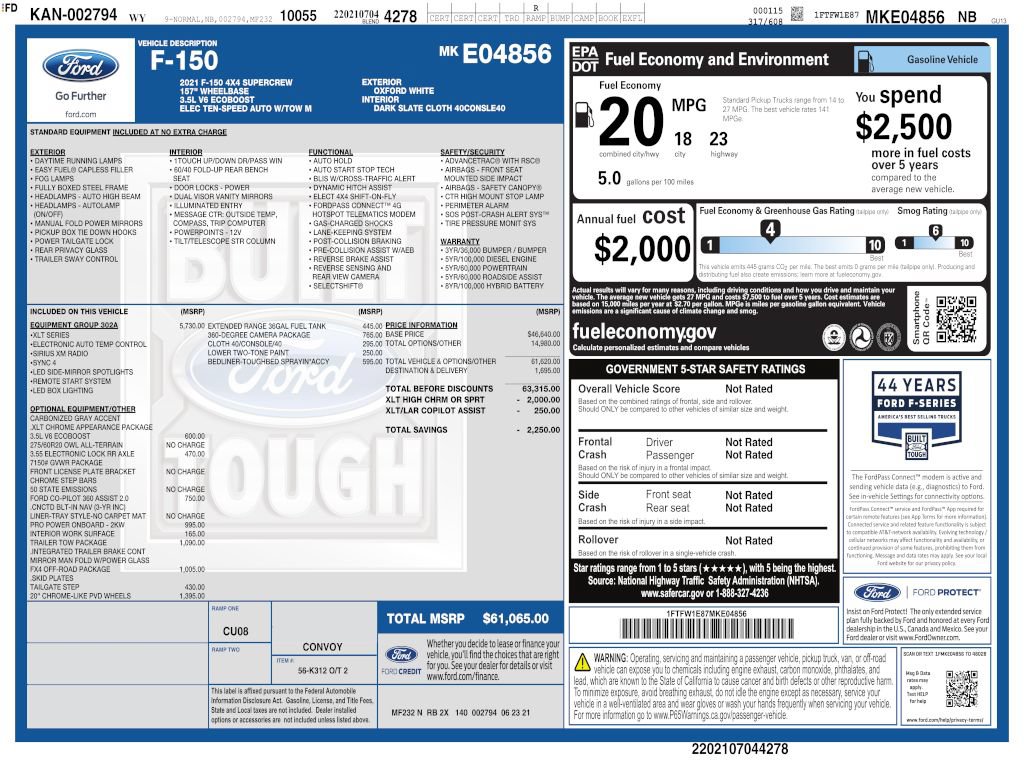 Used 2021 Ford F150 XLT w/ Equipment Group 302A High AWD/4WD image 4