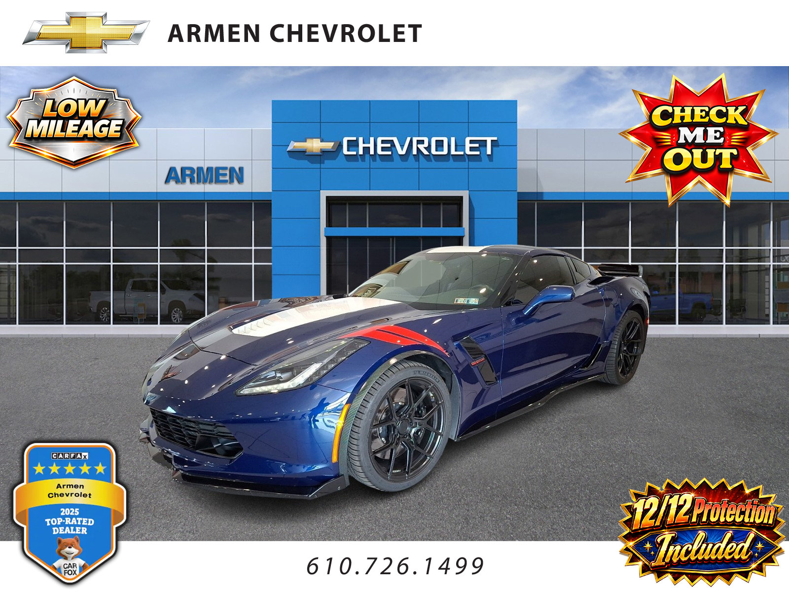 Certified 2018 Chevrolet Corvette Grand Sport w/ Battery Protection Package