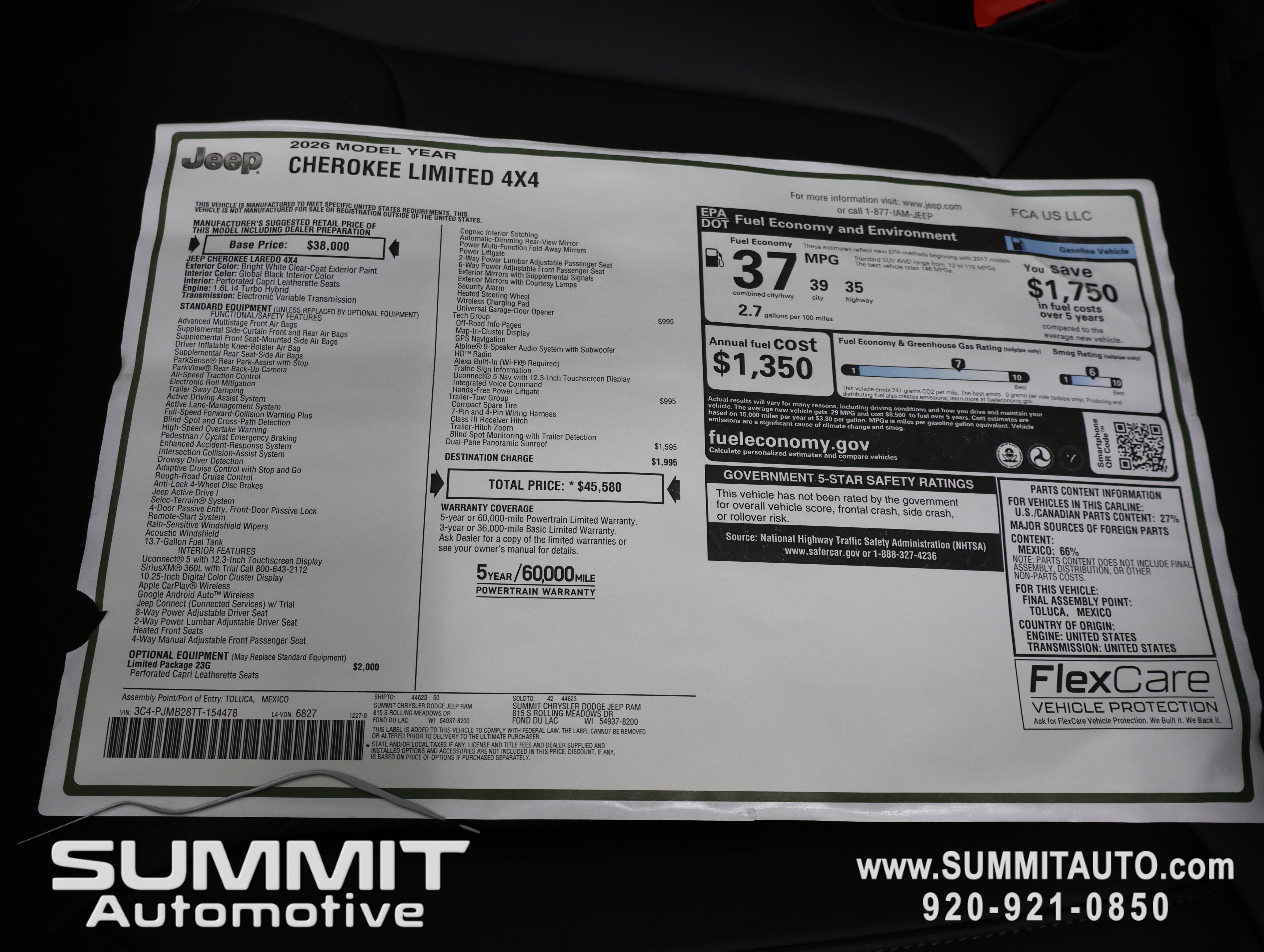 New 2026 Jeep Cherokee Limited image 37