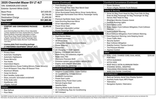 Used 2025 Chevrolet Blazer EV LT AWD/4WD image 29