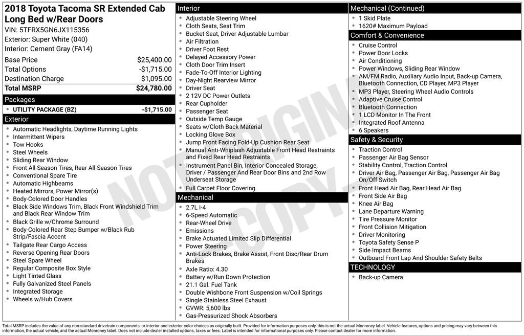 Used 2018 Toyota Tacoma SR image 6
