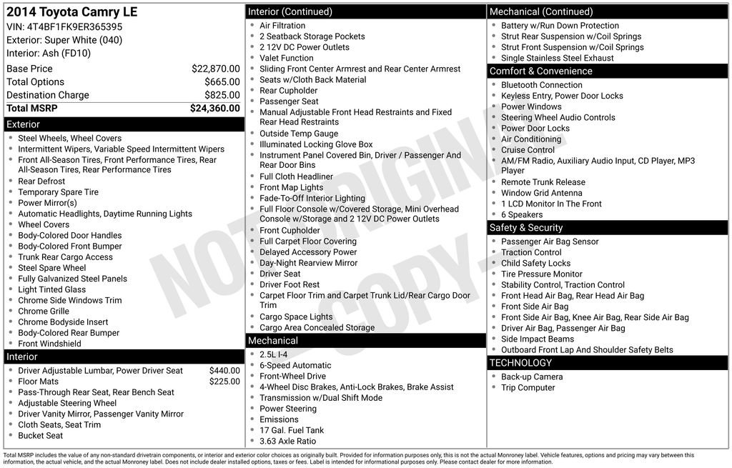 Used 2014 Toyota Camry LE image 32