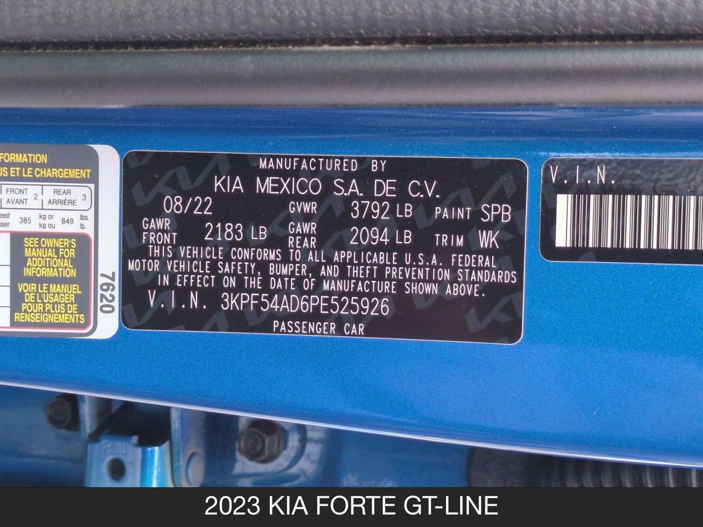 Used 2023 Kia Forte GT-Line w/ GT-Line Premium Package FWD image 26