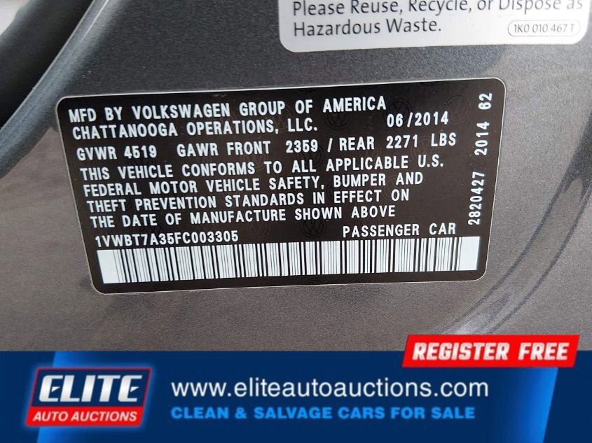 Used 2015 Volkswagen Passat 1.8T SE image 18