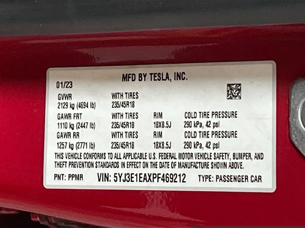 Used 2023 Tesla Model 3 Standard Range RWD image 31