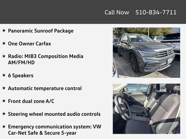 Used 2023 Volkswagen Tiguan SE w/ Panoramic Sunroof Package FWD image 4