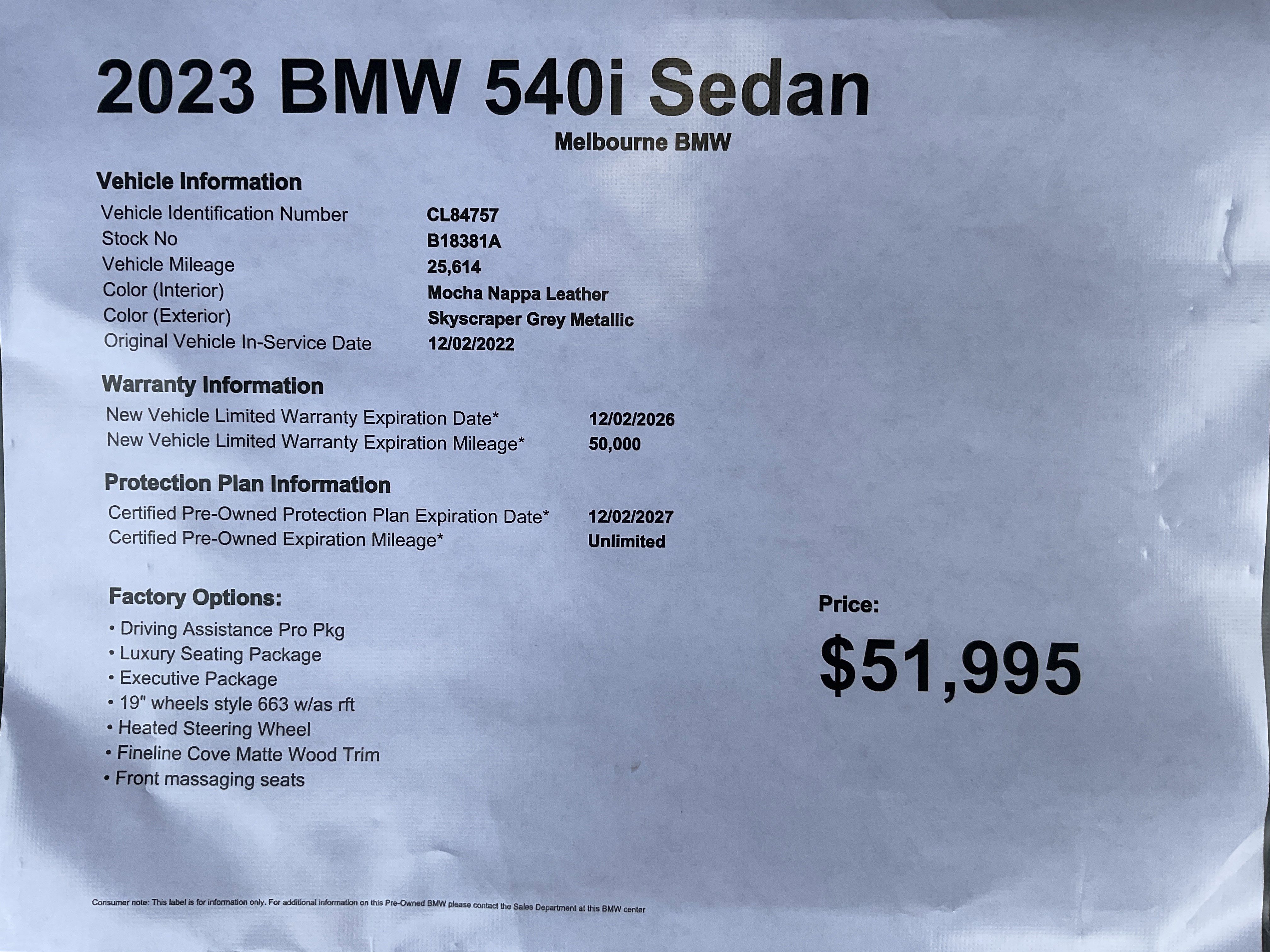 Certified 2023 BMW 540i w/ Executive Package image 34
