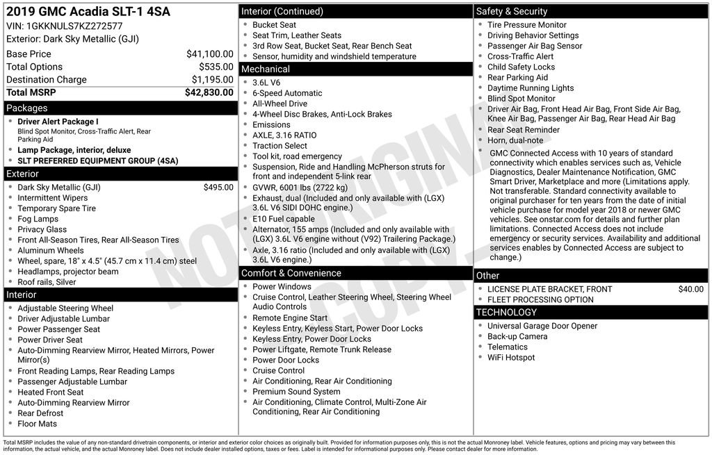 Used 2019 GMC Acadia SLT image 2