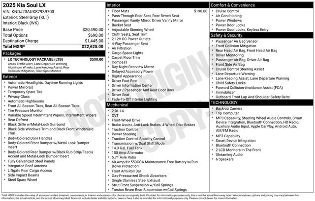 Used 2025 Kia Soul LX w/ LX Technology Package FWD image 5