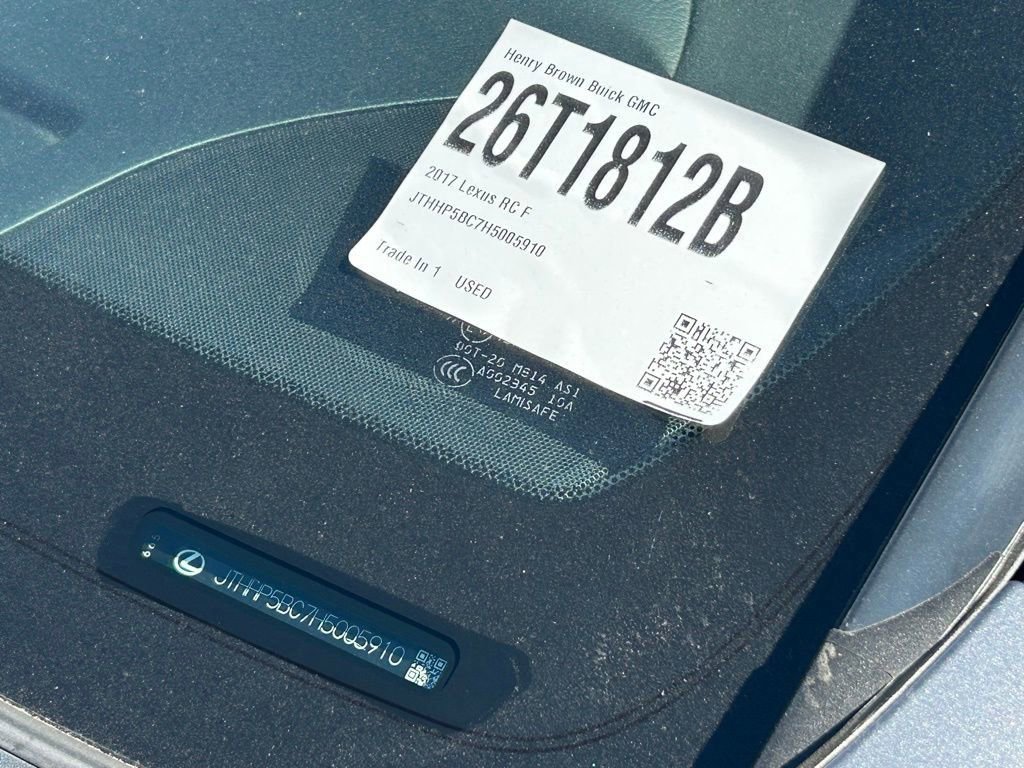 Used 2017 Lexus RC F w/ Premium Package image 3