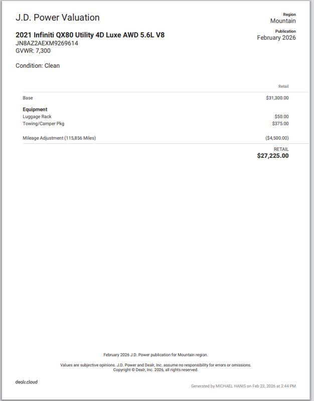 Used 2021 INFINITI QX80 Luxe image 2