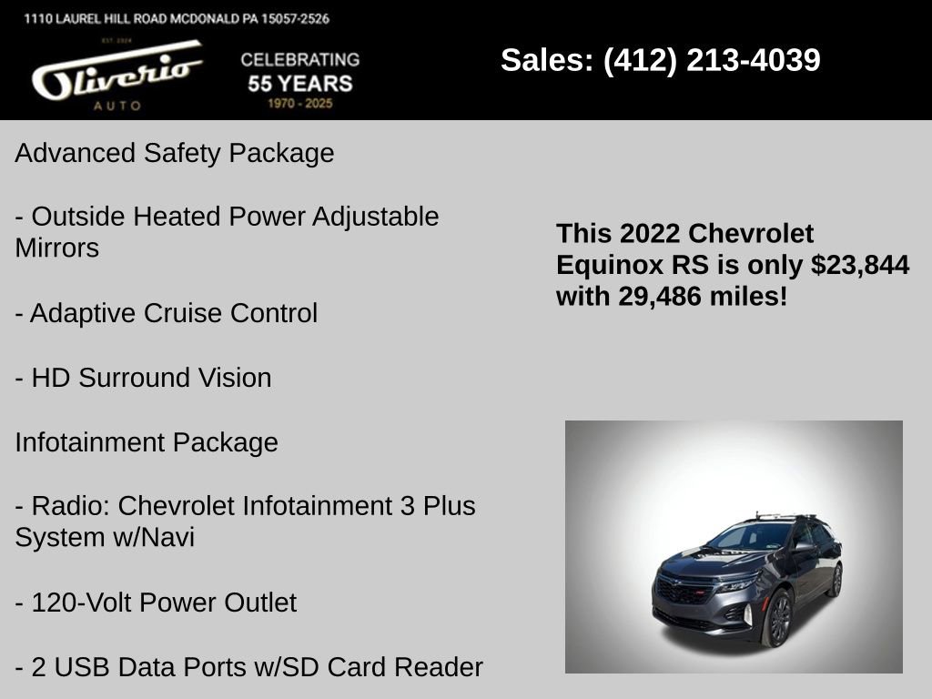 Used 2022 Chevrolet Equinox RS w/ RS Leather Package image 10