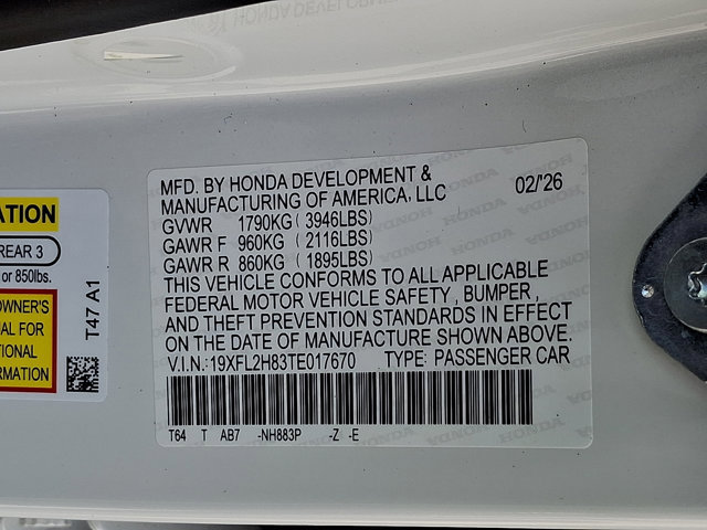 New 2026 Honda Civic Sport image 21