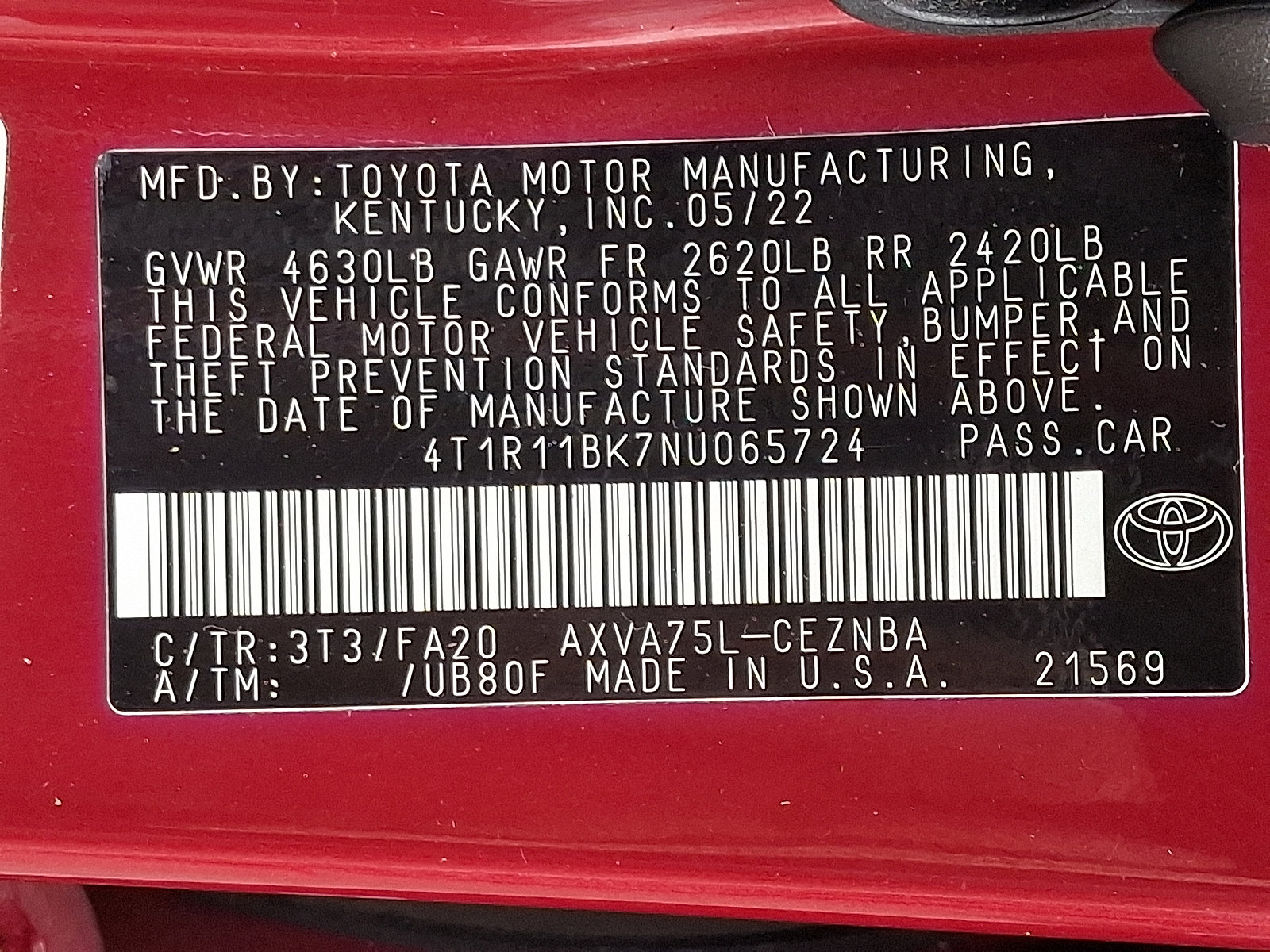 Certified 2022 Toyota Camry LE image 27