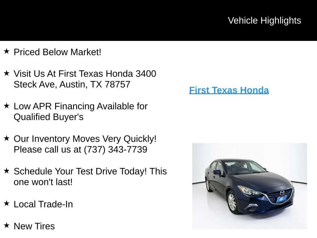 Used 2014 MAZDA MAZDA3 i Grand Touring FWD image 9