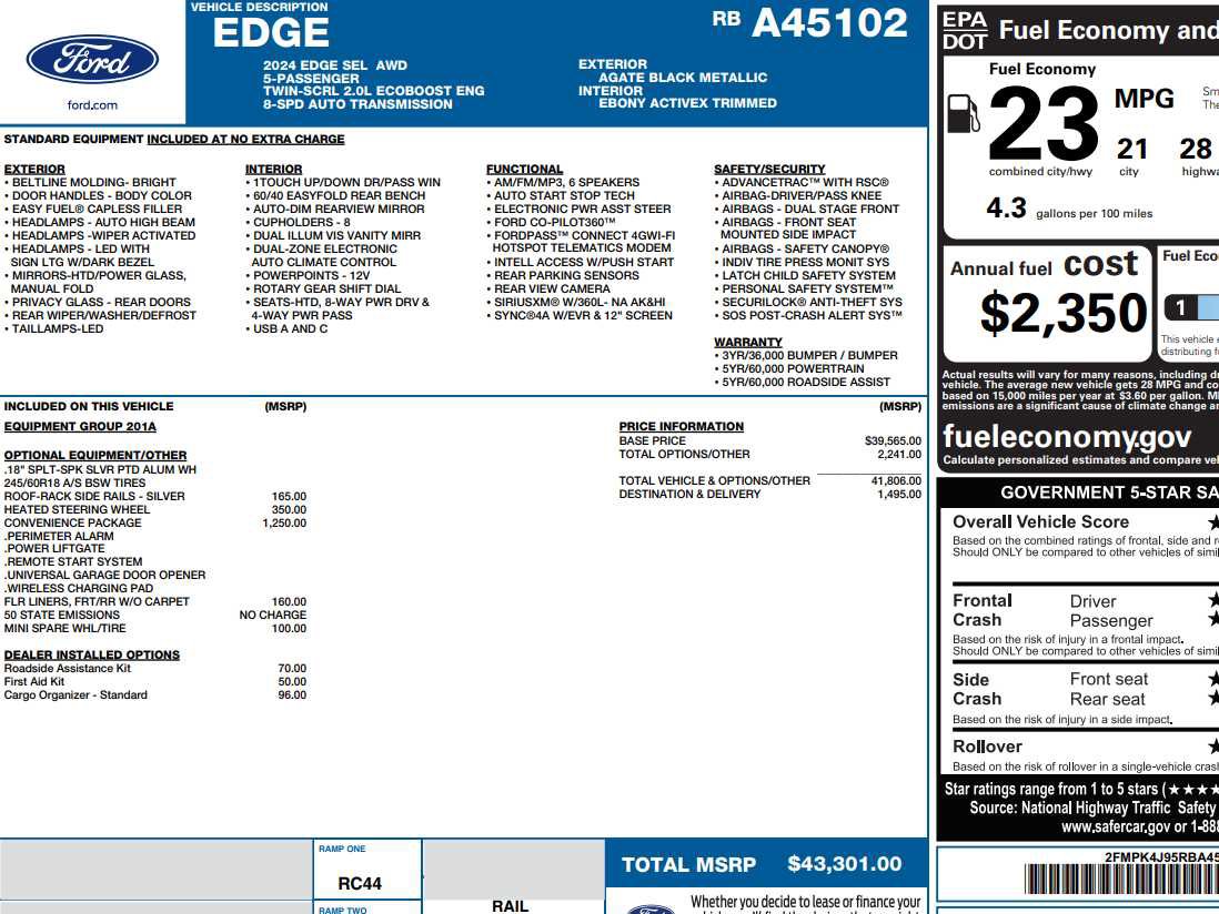 Used 2024 Ford Edge SEL w/ Convenience Package AWD/4WD image 2