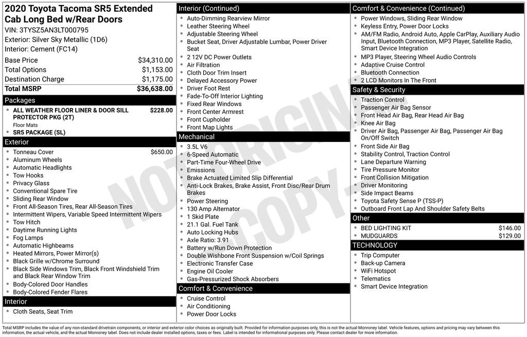 Used 2020 Toyota Tacoma SR5 image 3