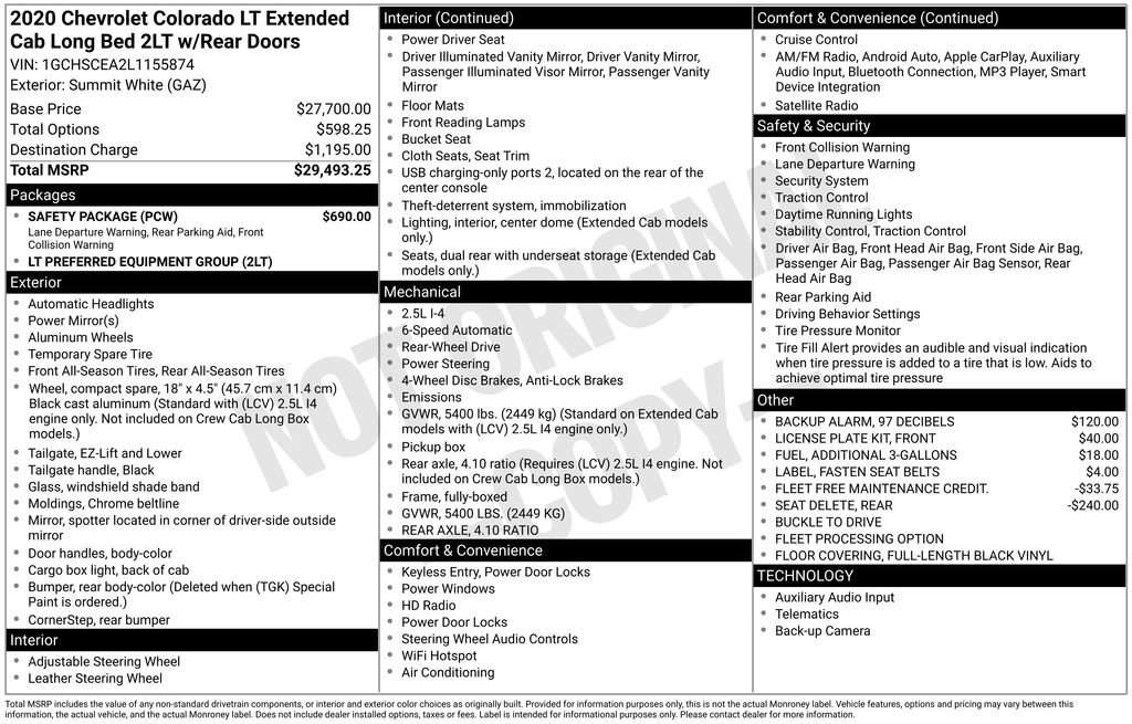 Used 2020 Chevrolet Colorado LT w/ Safety Package image 32