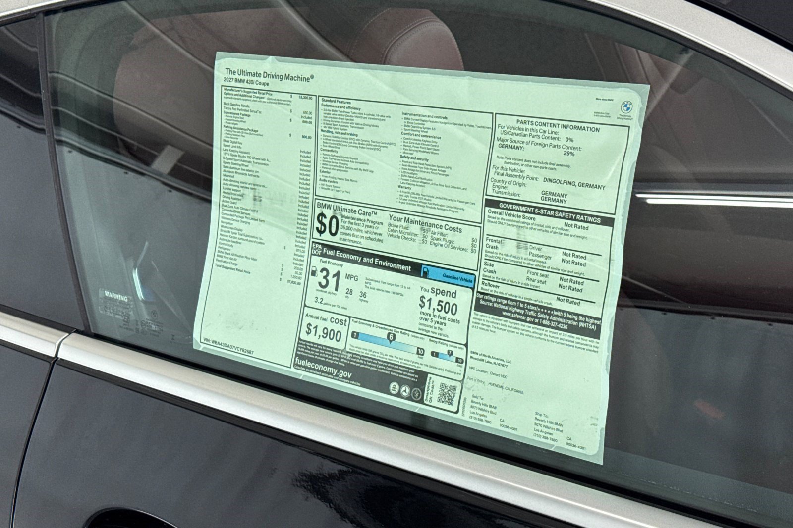 New 2027 BMW 430i Coupe w/ Parking Assistance Package RWD image 29