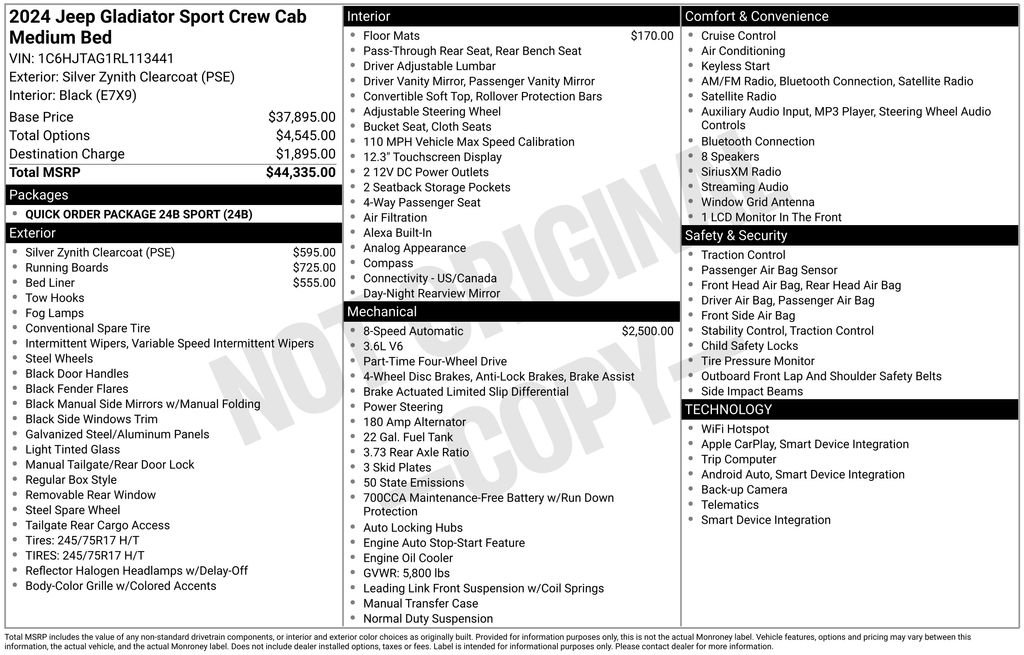 Certified 2024 Jeep Gladiator Sport image 9