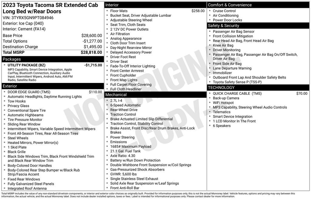 Certified 2023 Toyota Tacoma SR RWD image 26