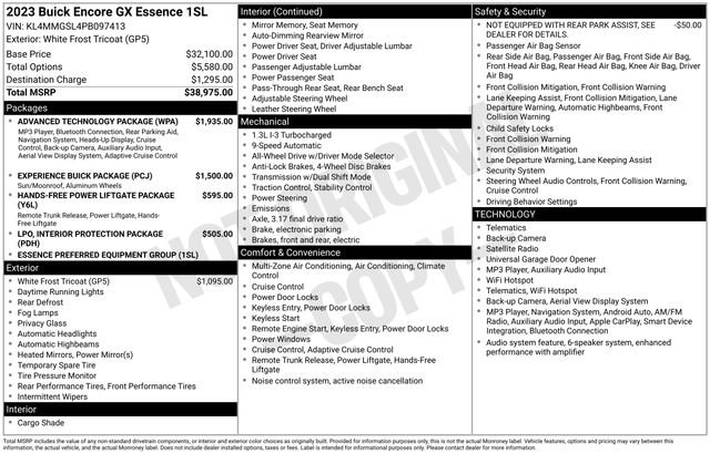 Used 2023 Buick Encore GX Essence w/ Advanced Technology Package AWD/4WD image 41