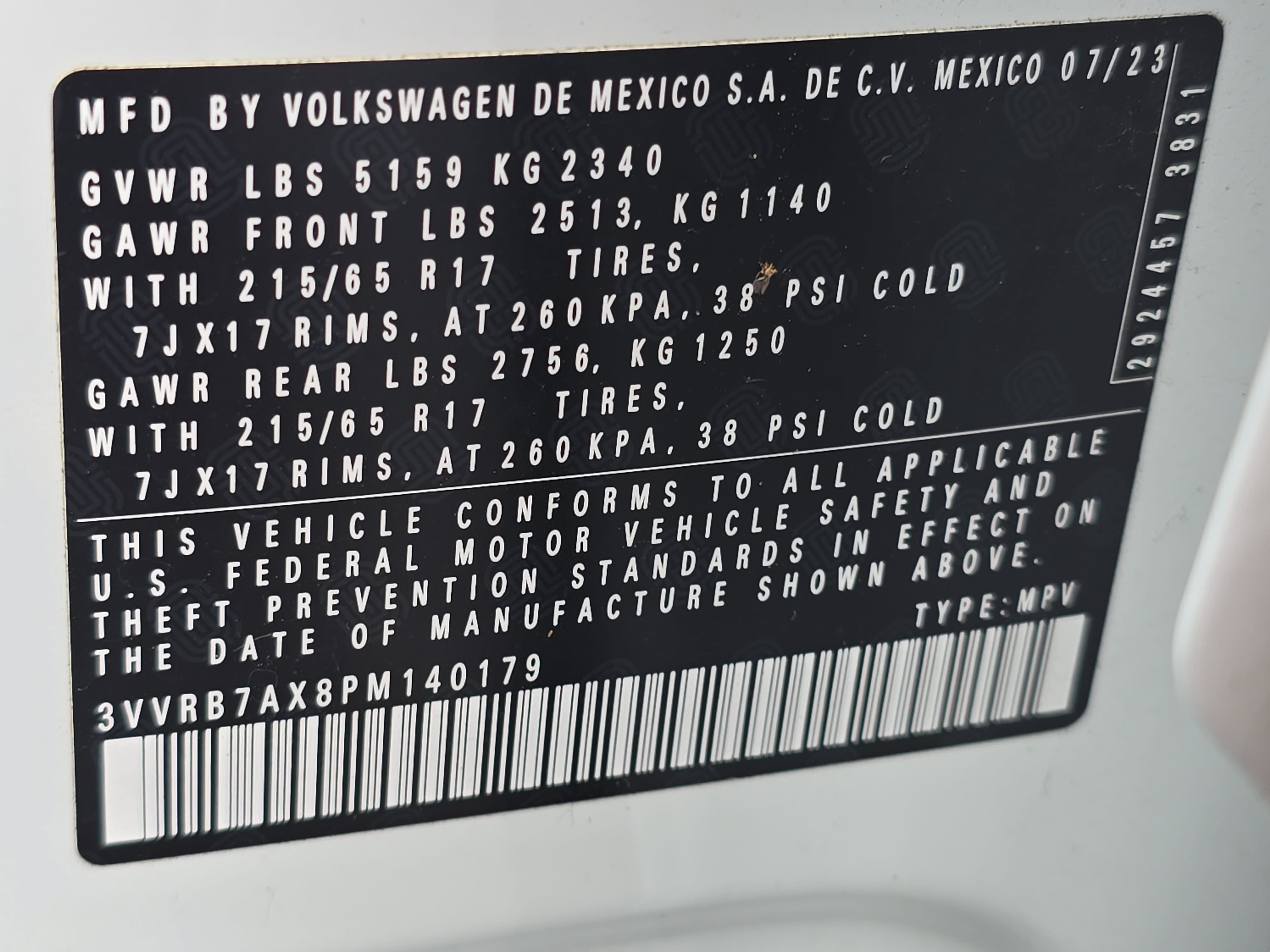 Certified 2023 Volkswagen Tiguan S FWD image 35